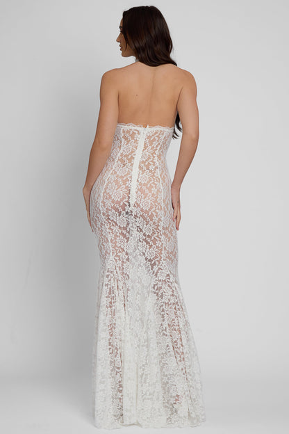Saltair Lace Bustier Maxi Dress