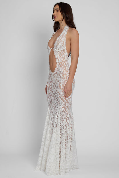 Saltair Lace Bustier Maxi Dress