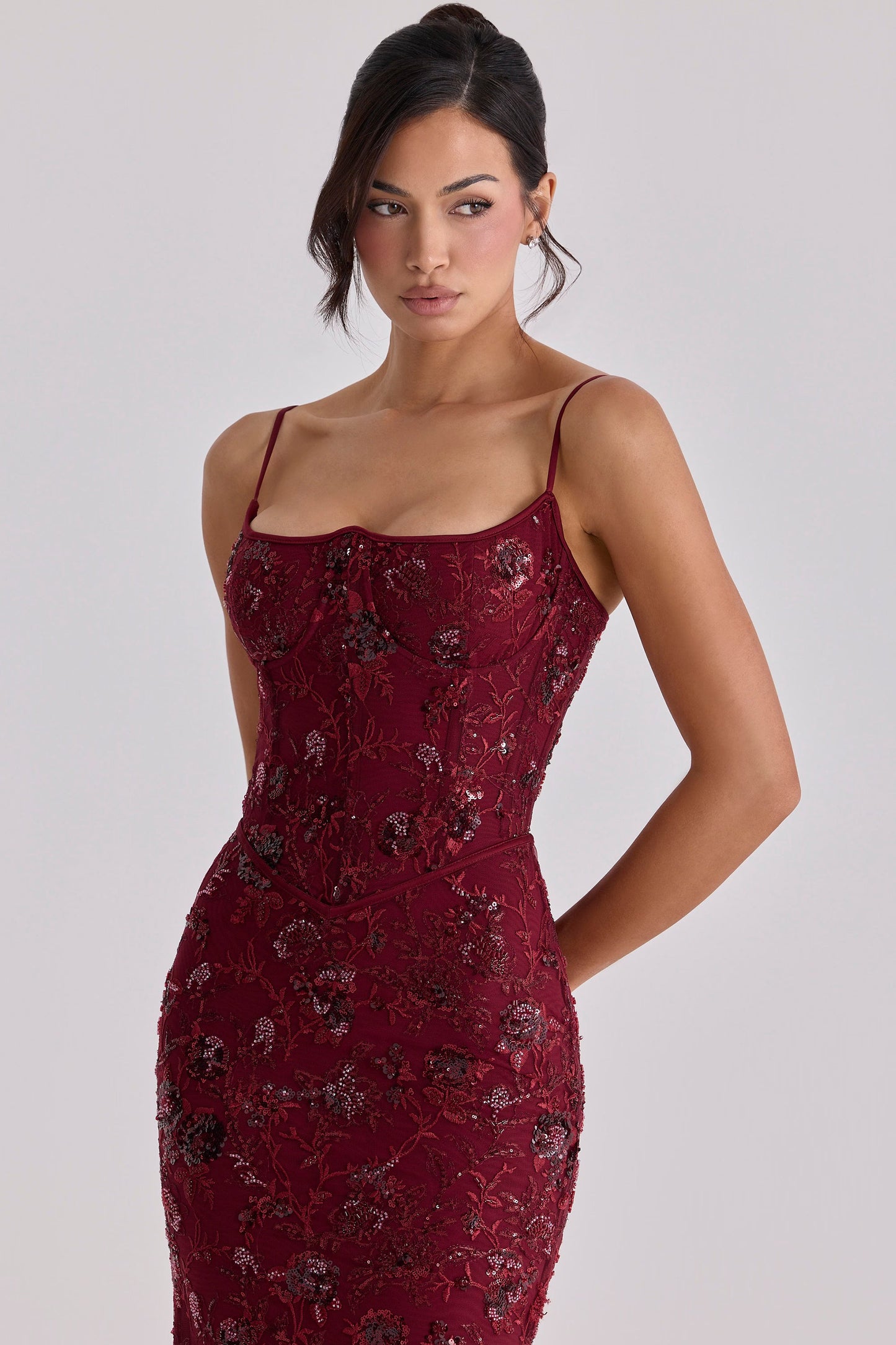 Musbabe™ Naima Maxi Dress | Elegant Slim Fit Long Evening Dress