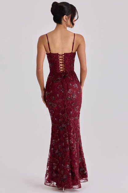 Musbabe™ Naima Maxi Dress | Elegant Slim Fit Long Evening Dress