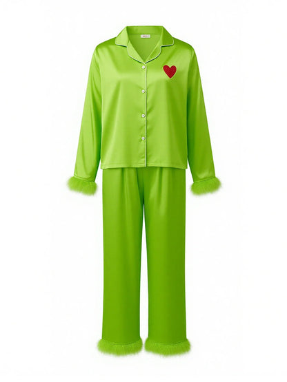 Snooze & Seuss -  "Grinch Style" Satin Pajamas