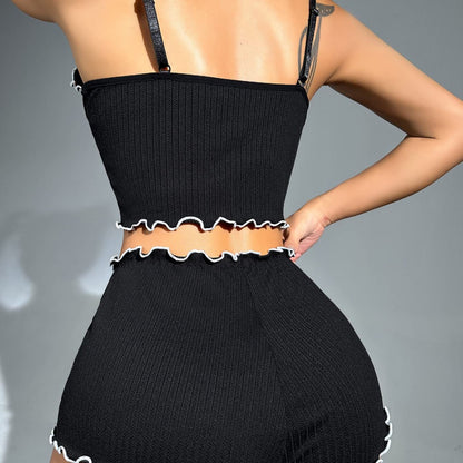 Ice Silk Pajamas Two-Piece Set