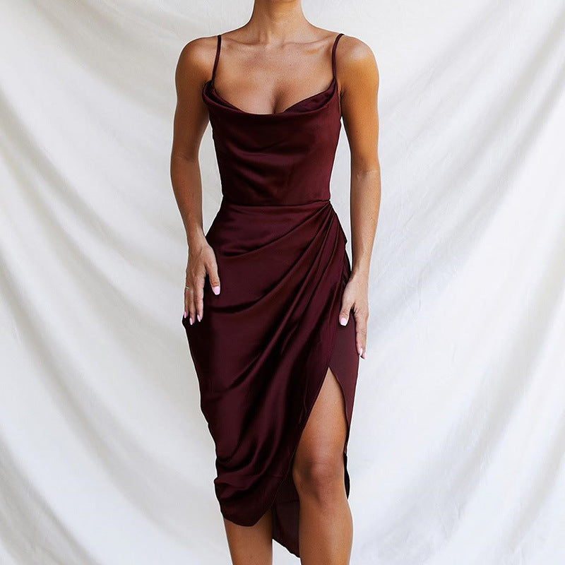 Slim-Fit Elegant Sexy Sleeveless Split Skirt
