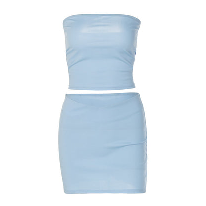 Fashion Casual Bandeau Slim-Fit Short Suit