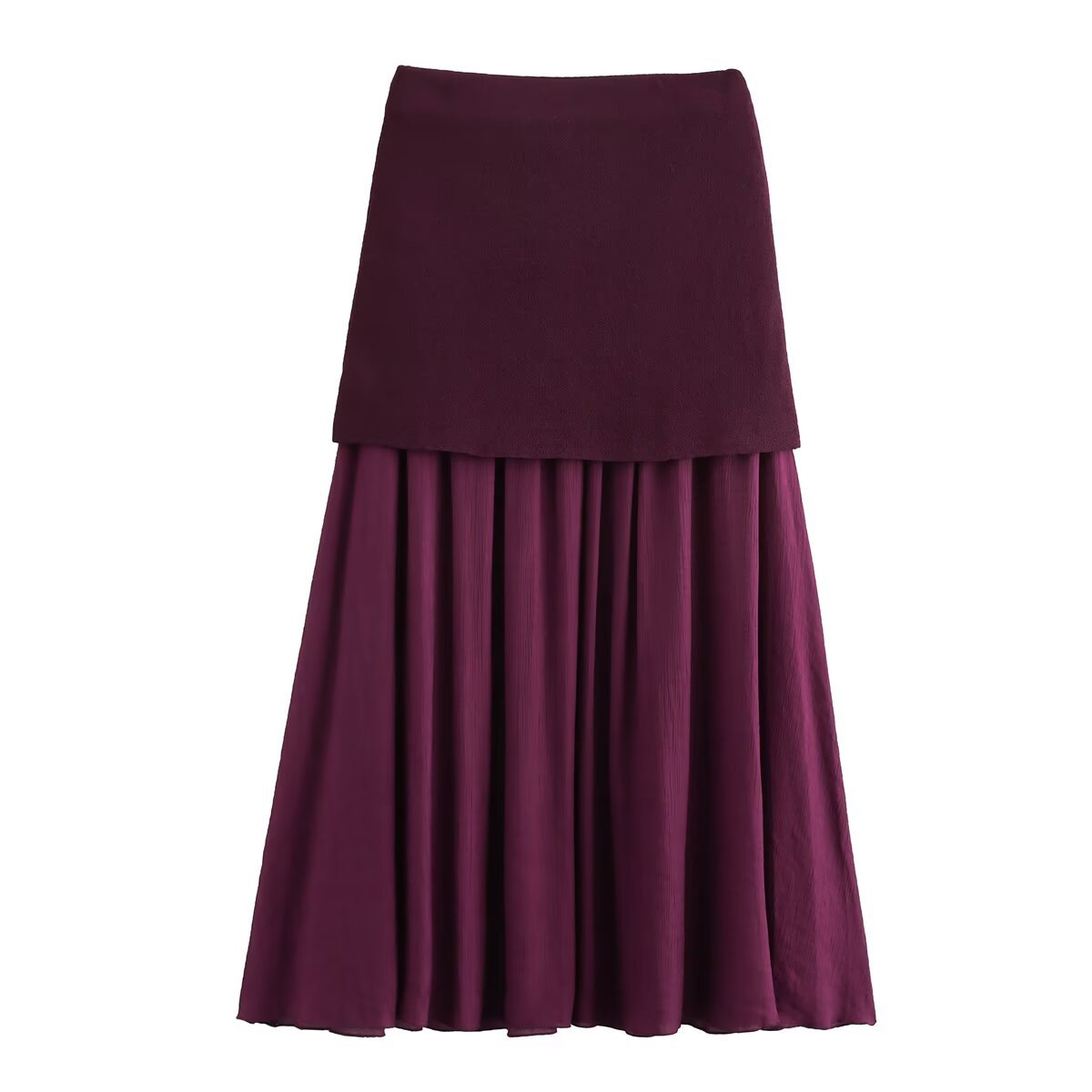V-neck Button Knitted Vest & Pleated Skirt Set