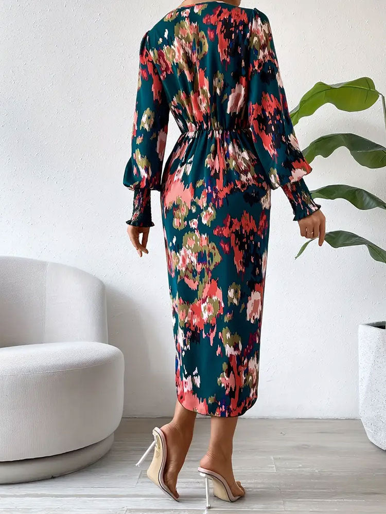 Long Sleeve Elegant Slim Sheath Dress