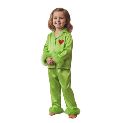 Snooze & Seuss -  "Grinch Style" Satin Pajamas