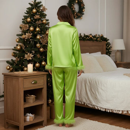 Snooze & Seuss -  "Grinch Style" Satin Pajamas